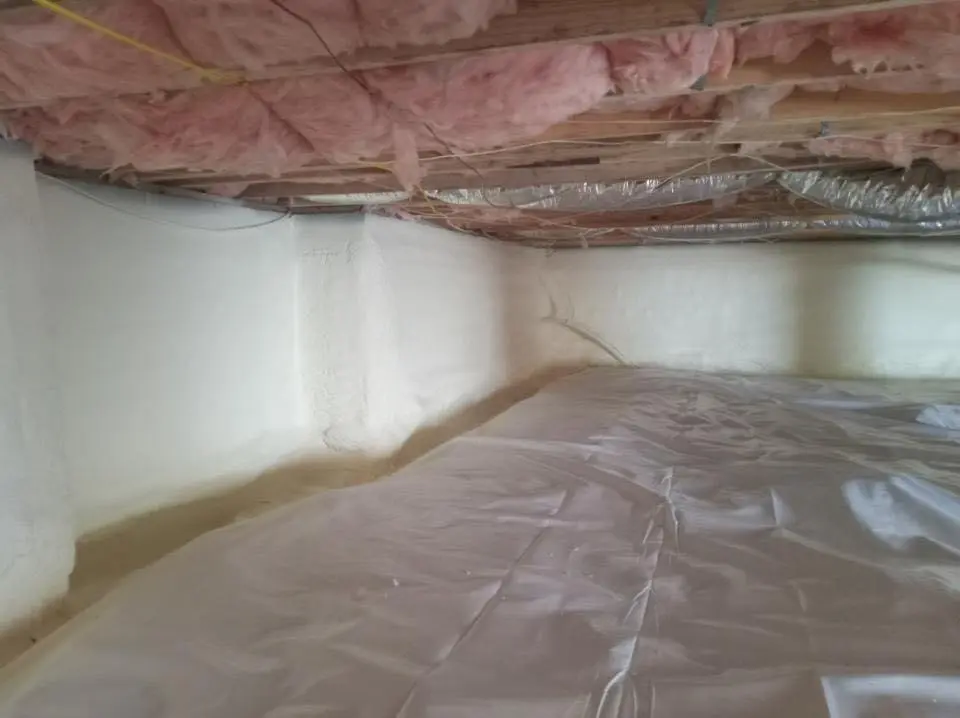 Crawl space encapsulation with closed-cell spray foam for Attic Insulation in Harahan